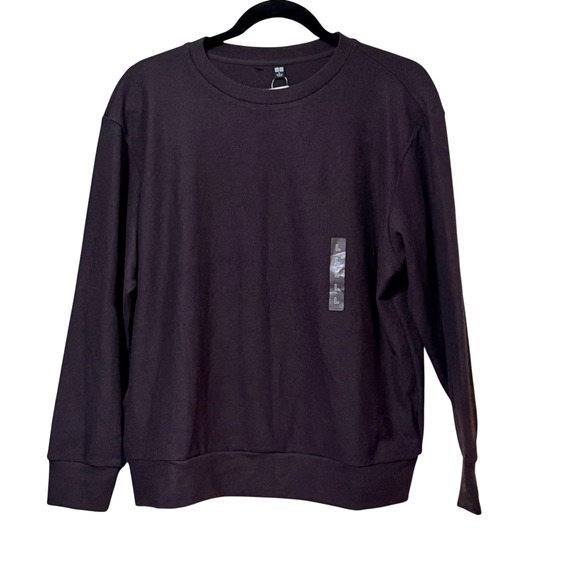 Uniqlo Tops - Uniqlo Womens Crew Neck Long Sleeve Sweatshirt Dark Purple Plum L‎ 241-479609